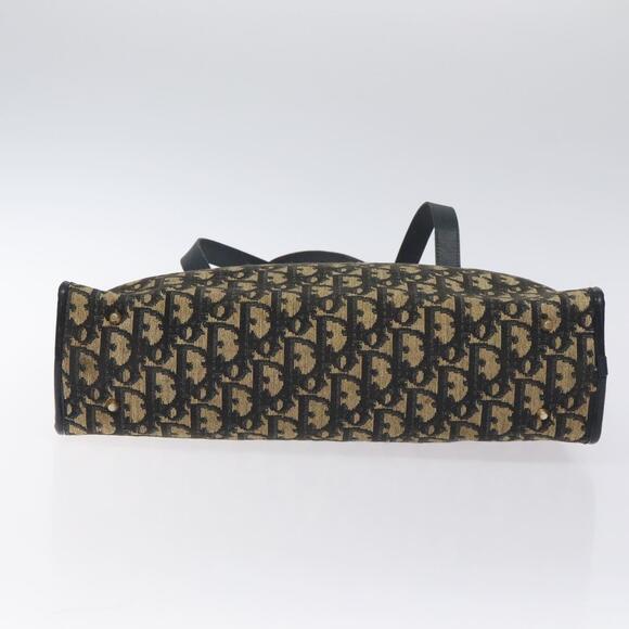 DIOR Trotter Canvas Hand Bag Navy Gold - Picture 9 of 12